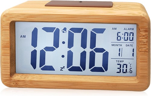 Holz wecker digital großes - digital,